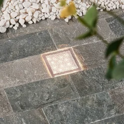 PRIOS LED nedgravningslampe Ewgenie, 10 cm, transparent