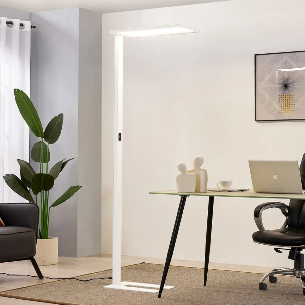 LED-gulvlampe til kontor Taronis, hvid, 195 cm, dæmpbar^PRIOS Sale
