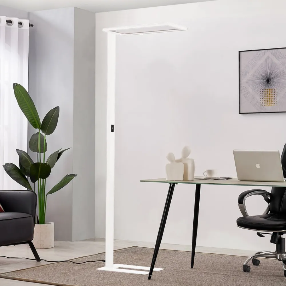 LED-gulvlampe til kontor Taronis, hvid, 195 cm, dæmpbar^PRIOS Sale