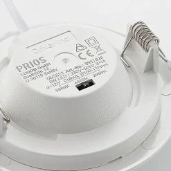 PRIOS LED-indbygningslampe Cadance, hvid, 12 cm, sæt med 10, CCT