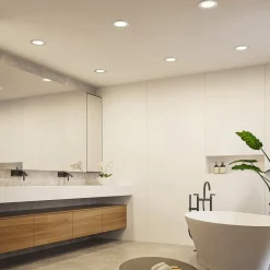 PRIOS LED-indbygningslampe Cadance, sølv, 17 cm, sæt med 10, CCT