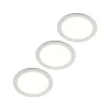 PRIOS LED-indbygningslampe Cadance, hvid, 24 cm, sæt med 3, CCT