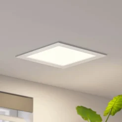 PRIOS LED-indbygningslampe Helina, sølv, 22 cm, 18 W, dæmpbar