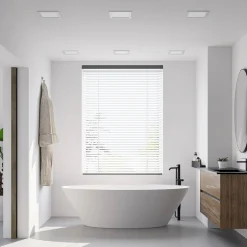 PRIOS LED-indbygningslampe Helina, sølv, 22 cm, 18 W, dæmpbar