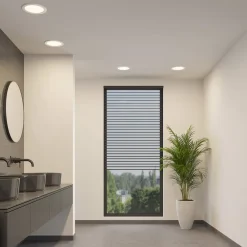 LED-indbygningslampe Cadance, sølv, 22 cm, CCT, IP44^PRIOS Sale