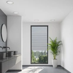 LED-indbygningslampe Cadance, sølv, 22 cm, CCT, IP44^PRIOS Sale