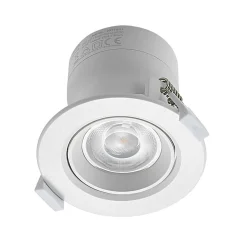 PRIOS LED-indbygningslampe Shima, hvid, 7 W, 3000K, dæmpbar