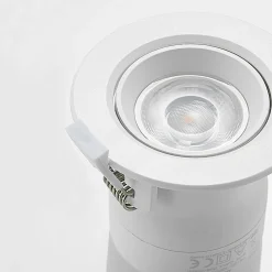 PRIOS LED-indbygningslampe Shima, hvid, 7 W, 3000K, dæmpbar