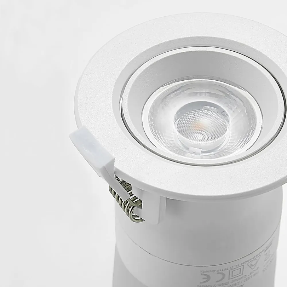 PRIOS LED-indbygningslampe Shima, hvid, 7 W, 3000K, dæmpbar