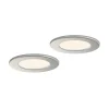 LED-indbygningslampe Cadance, sølv, 12 cm, sæt med 2, CCT^PRIOS Discount