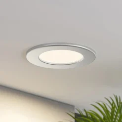 LED-indbygningslampe Cadance, sølv, 12 cm, sæt med 2, CCT^PRIOS Discount