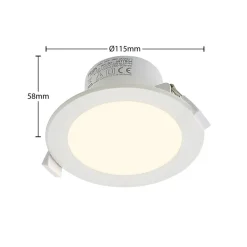 LED-indbygningslampe Rida, sæt med 3, hvid, 12 cm, CCT, IP44^PRIOS Outlet