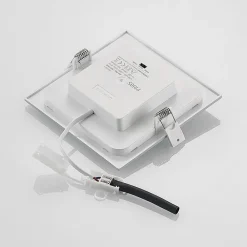 LED-indbygningslampe Helina, sølv, 16,5 cm, dæmpbar^PRIOS