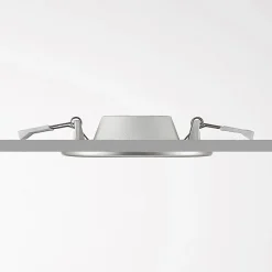 LED-indbygningslampe Cadance, sølv, 12 cm, sæt med 10, CCT^PRIOS