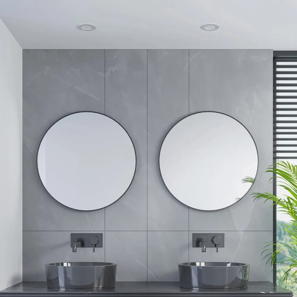 LED-indbygningslampe Cadance, sølv, 12 cm, sæt med 3, CCT^PRIOS New