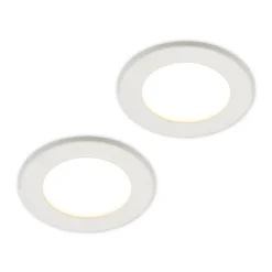 PRIOS Loftlamper|Indbygningsspots>LED-indbygningslampe Cadance, hvid, 12 cm, sæt med 2, CCT