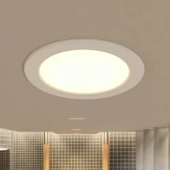 PRIOS Loftlamper>LED-indbygningslampe Rida, 3 enheder, hvid, 23 cm, 25W, CCT, IP44