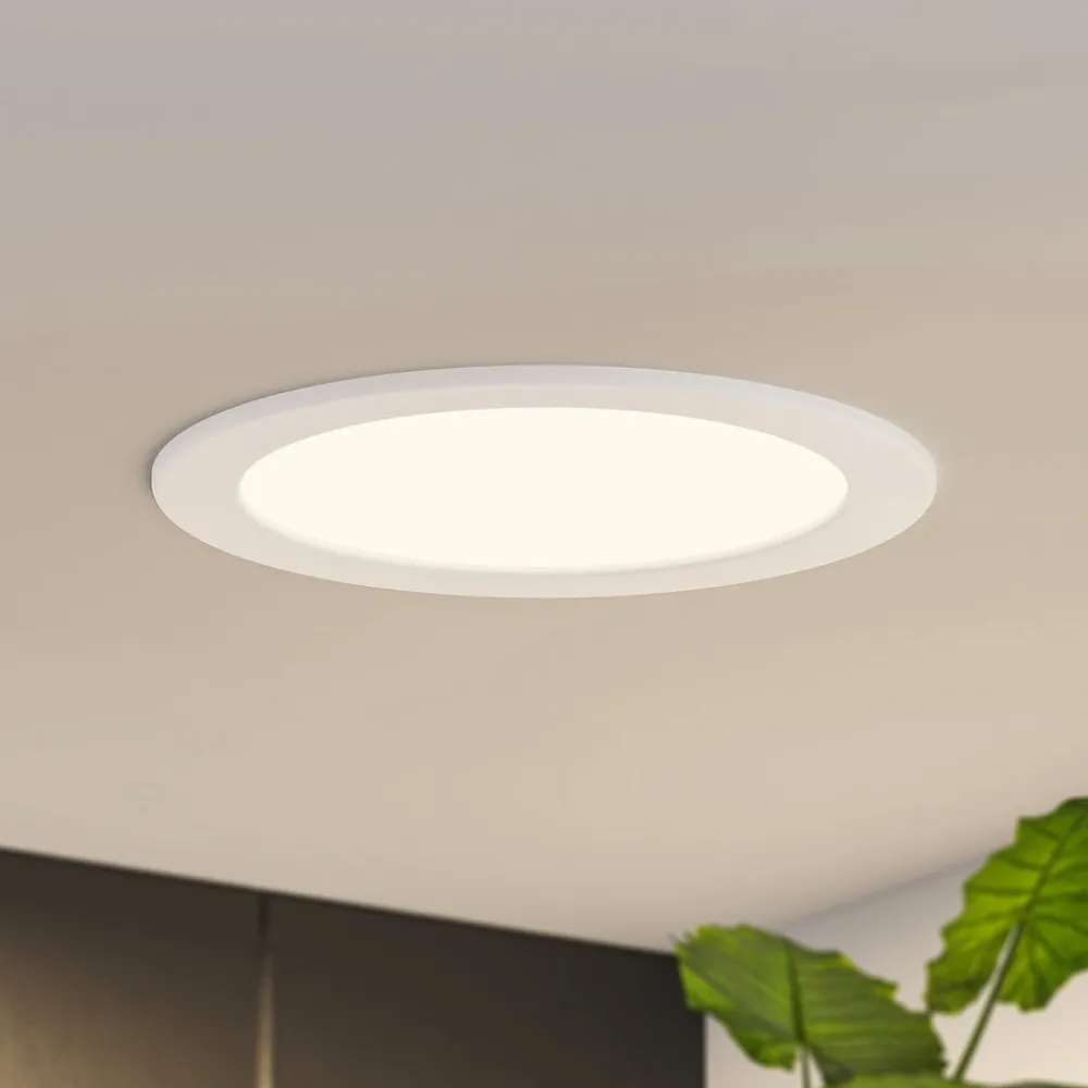 LED-indbygningslampe Cadance, hvid, 22 cm, sæt med 10, CCT^PRIOS New