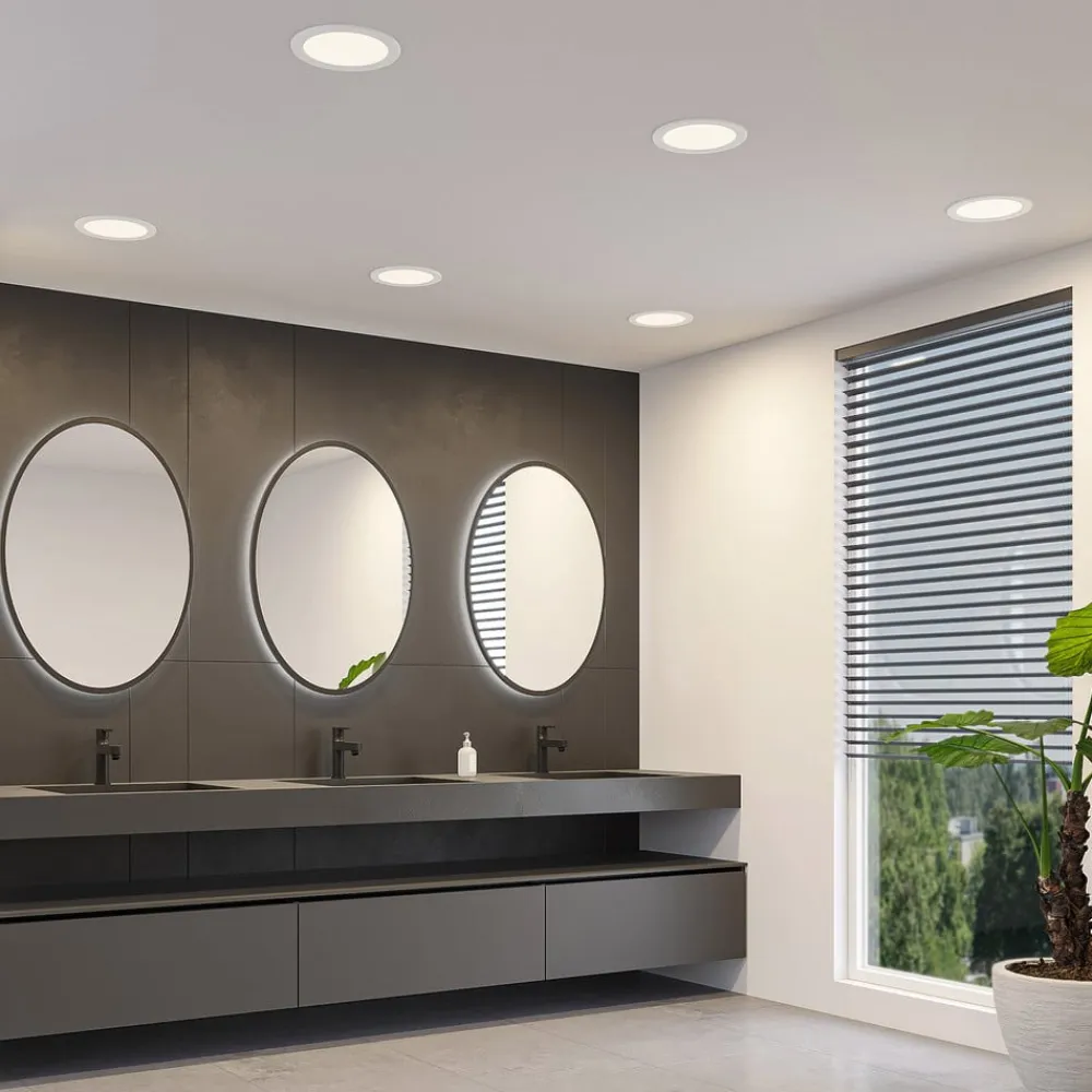 LED-indbygningslampe Cadance, hvid, 22 cm, sæt med 10, CCT^PRIOS New