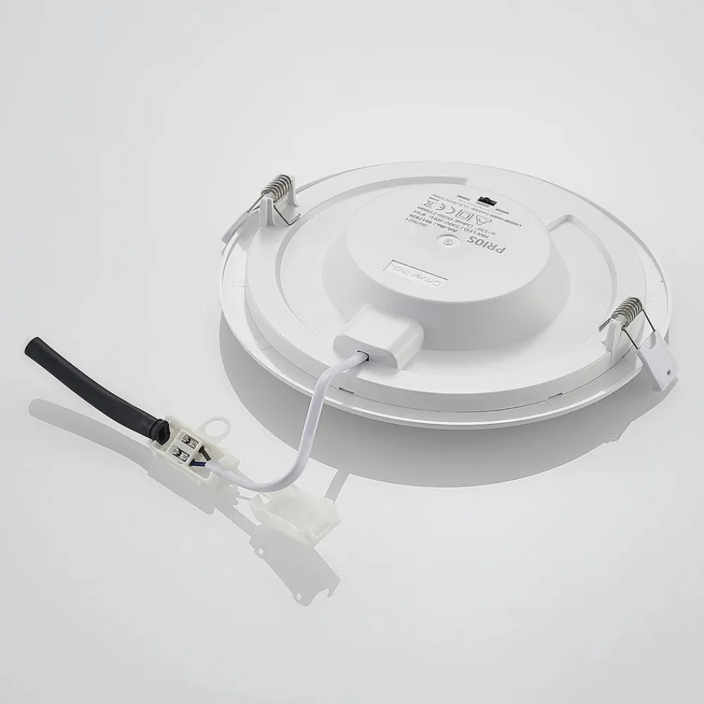 LED-indbygningslampe Cadance, hvid, 22 cm, sæt med 10, CCT^PRIOS New