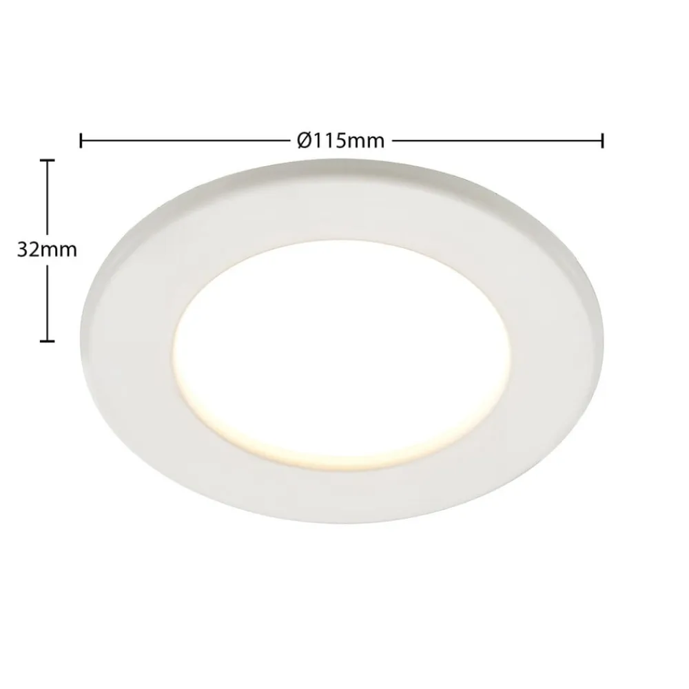 PRIOS Loftlamper|Indbygningsspots>LED-indbygningslampe Cadance, hvid, 12 cm, sæt med 3, CCT