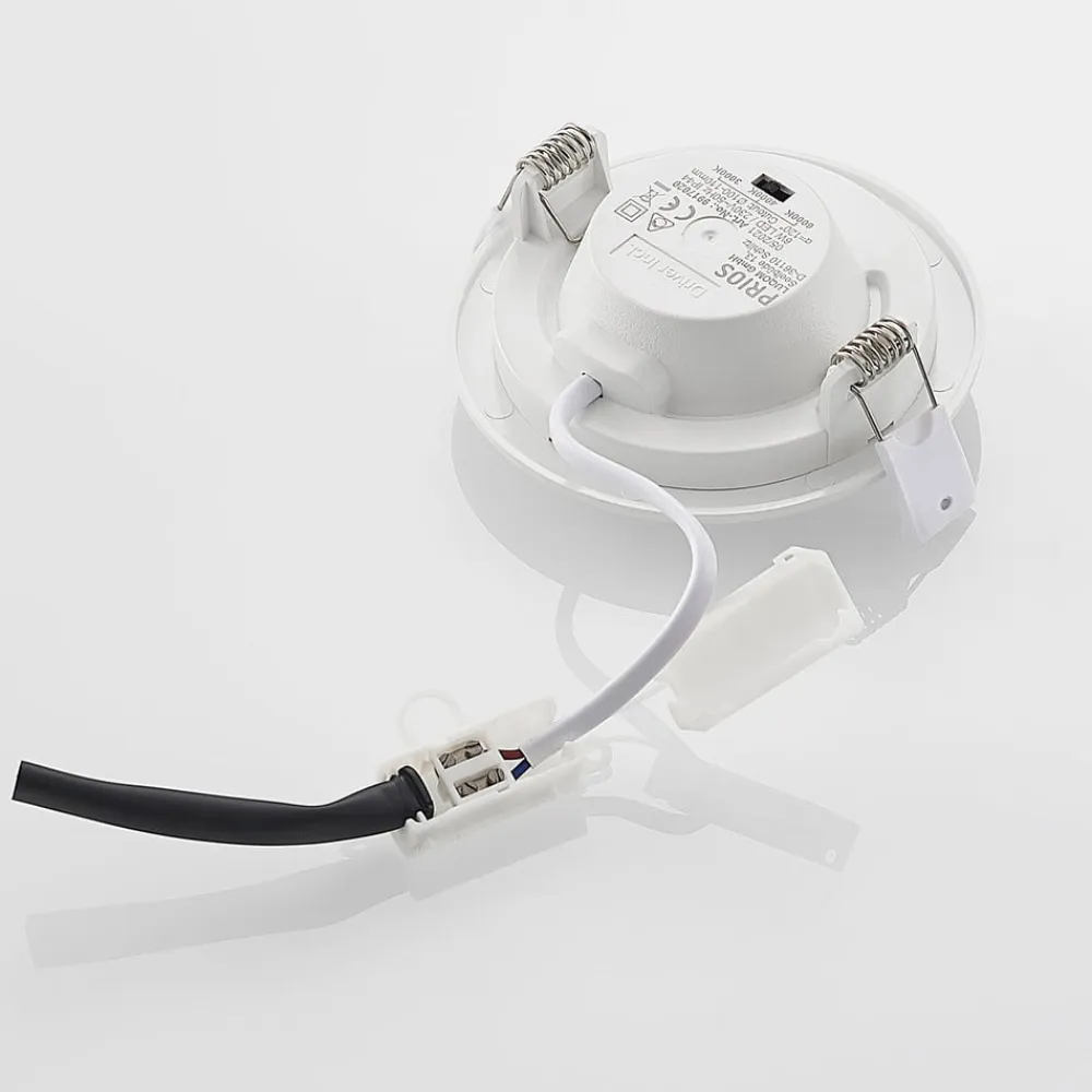 PRIOS Loftlamper|Indbygningsspots>LED-indbygningslampe Cadance, hvid, 12 cm, sæt med 3, CCT