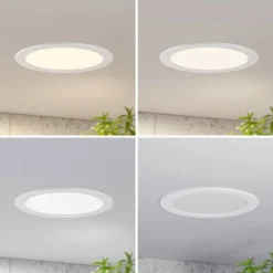 PRIOS LED-indbygningslampe Cadance, hvid, 24 cm, CCT, IP44