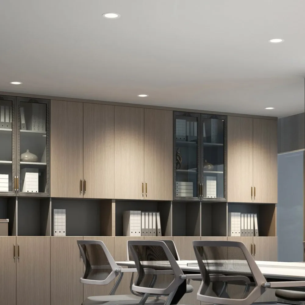 PRIOS LED-indbygningsspot Rida, hvid. Ø 15 cm, CCT, IP44