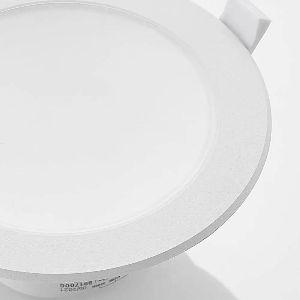 PRIOS LED-indbygningsspot Rida, hvid. Ø 15 cm, CCT, IP44