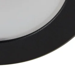 PRIOS LED-indbygningsspot Rida, sort, Ø 10 cm, CCT, IP44