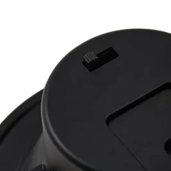 PRIOS LED-indbygningsspot Rida, sort, Ø 10 cm, CCT, IP44