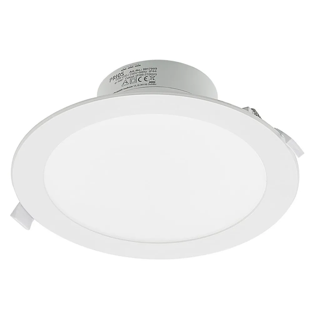 LED-indbygningsspot Rida, hvid. Ø 23 cm, 25W, CCT, IP44^PRIOS Discount