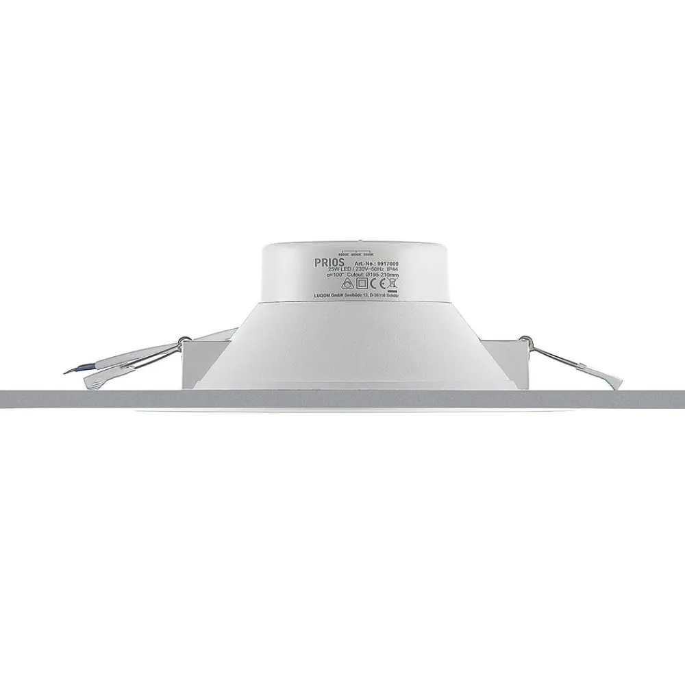 LED-indbygningsspot Rida, hvid. Ø 23 cm, 25W, CCT, IP44^PRIOS Discount