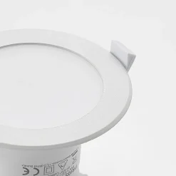 PRIOS LED-indbygningsspot Rida, hvid. Ø 12 cm, CCT, IP44