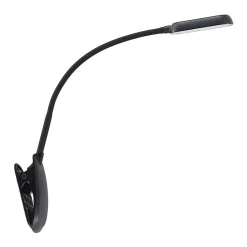 LED-klemmelampe Najari, sort, genopladeligt batteri, USB, 51 cm^PRIOS Best