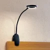 PRIOS Arbejdsrum/Kontor|Bordlamper>LED-klemmelygte Harumi, sort, genopladeligt batteri, USB, 51 cm