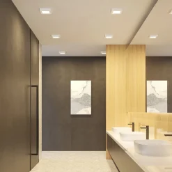 PRIOS LED-loftlampe Alette, hvid, 17,2 cm, dæmpbar