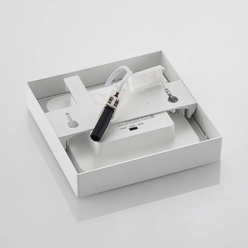 PRIOS LED-loftlampe Alette, hvid, 17,2 cm, dæmpbar