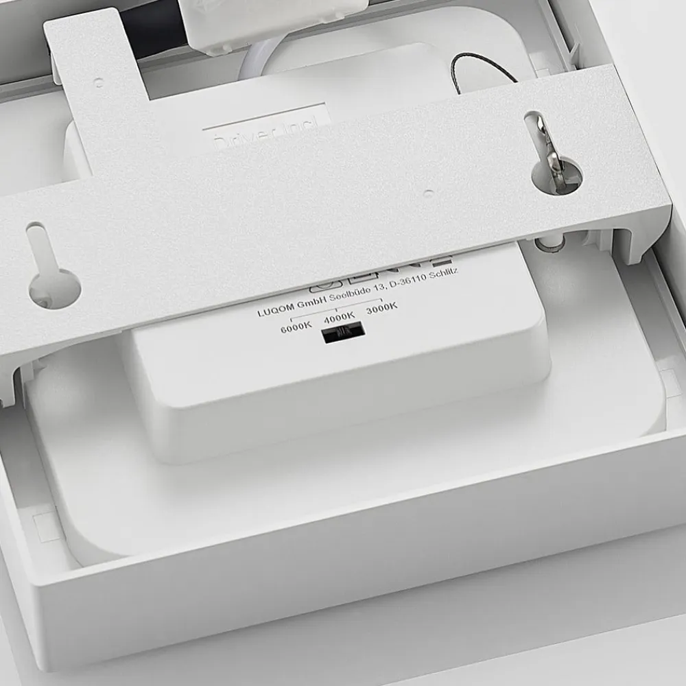 PRIOS LED-loftlampe Alette, hvid, 17,2 cm, dæmpbar