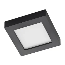 PRIOS LED-loftlampe Alette, sort, 12 W, CCT, dæmpbar