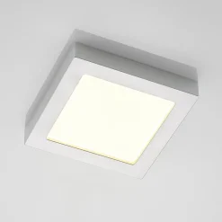 PRIOS LED-loftlampe Alette, sølv, 22,7 cm, 24W, dæmpbar