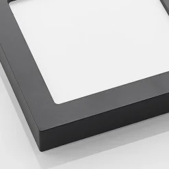 PRIOS LED-loftlampe Alette, sort, 24 W, CCT, dæmpbar