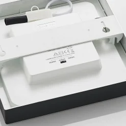 LED-loftlampe Alette, sort, 18 W, CCT, dæmpbar^PRIOS Discount