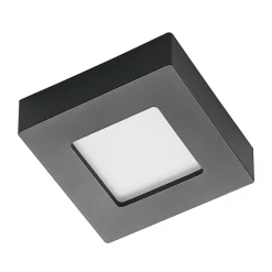 PRIOS LED-loftlampe Alette, sort, 6 W, CCT, dæmpbar