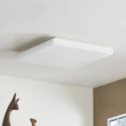 LED-loftlampe Artin, 33 cm, hvid, kantet, sensor^PRIOS Online