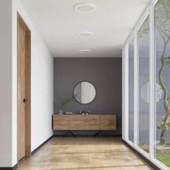 LED-loftlampe Aureka, bevægelsessensor, Ø 33 cm, hvid^PRIOS