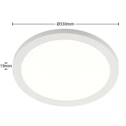 LED-loftlampe Aureka, bevægelsessensor, Ø 33 cm, hvid^PRIOS
