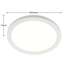 PRIOS LED-loftlampe Aureka, sæt med 3, sensor, Ø 33 cm, hvid