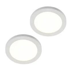 PRIOS Loftlamper>LED-loftlampe Aureka, sæt med 2, sensor, Ø 23 cm, hvid