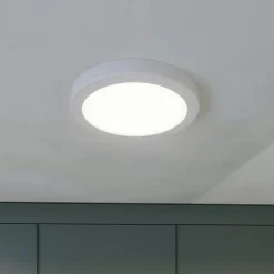 PRIOS LED-loftlampe Aureka, bevægelsessensor, Ø 23 cm, hvid